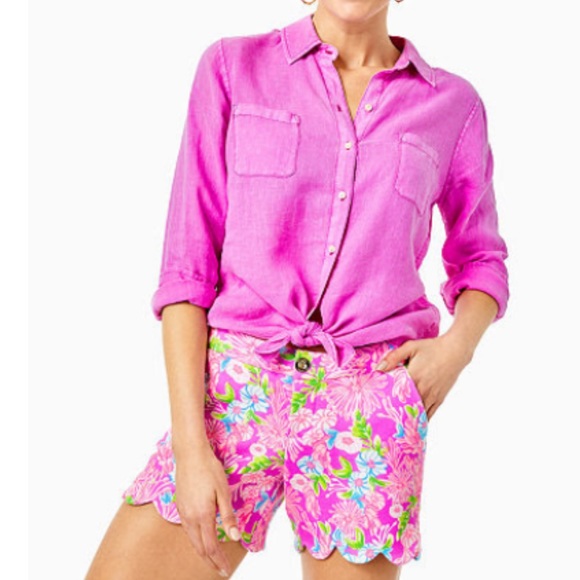 NWT Lilly Pulitzer 5”Buttercup Knit Shorts. Color:Amethyst Moms The World.Size 0 - Picture 2 of 8